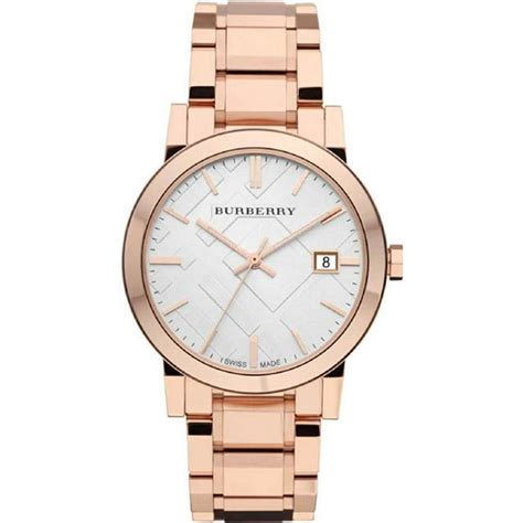 BURBERRY Men's BU9004 Large Check Rose Goldtone 